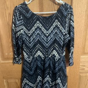 3/4 sleeve, scoop back dress